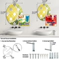 thumbnail image 4 of Designart "Zesty Lemon Zenith I" Fruits Plaid Round Wall Mirror - Food & Beverage Oval Printed Decorative Mirror - Multiple Color Options, 4 of 5