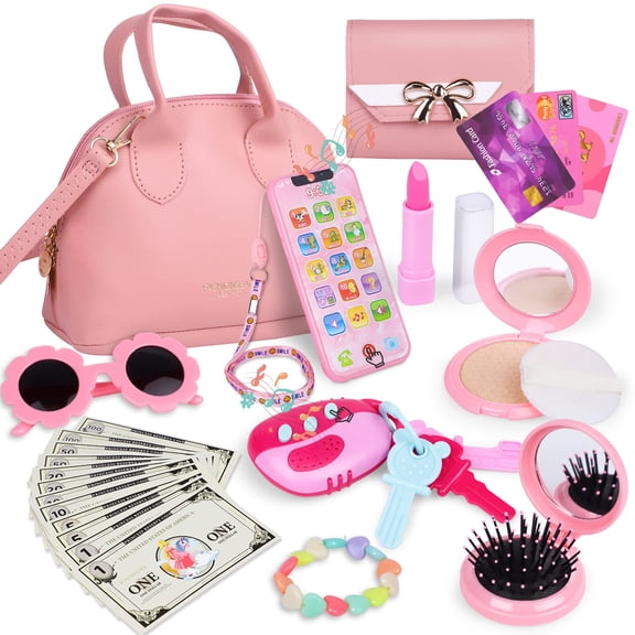 Monedero Toy Play Learn2M para niñas de 3 a 6 años con set de maquillaje