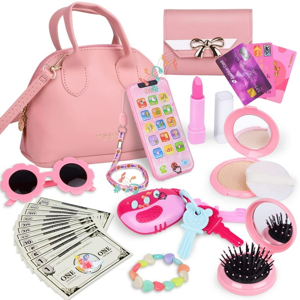 Monedero Toy Play Learn2M para niñas de 3 a 6 años con set de maquillaje