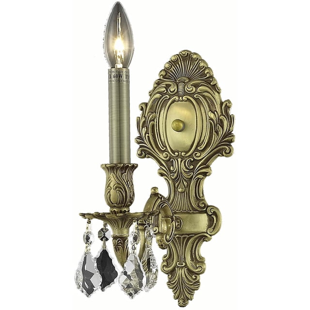 Elegant Lighting Monarch Applique Murale Traditionnelle Française Or 1 Lumière E12 Cristal