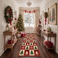 thumbnail image 6 of KUETH 5'x7' Christmas Machine Washable Area Rug, Non-Slip Rugs for Living Room, Bedroom and Dining Area, Red, 6 of 8