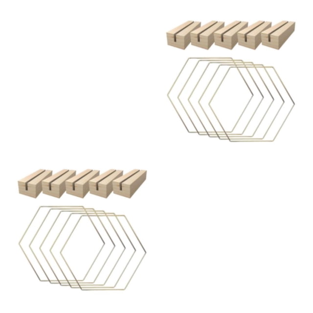 Billuyoard Portable Metal Floral Hoop Crafts Hexagon Garland Frame for Wedding Festival Tipo 1 2Conjunto