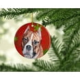 thumbnail image 2 of Carolines Treasures SC9752CO1 Staffordshire Bull Terrier Staffie Flocons de Neige Rouges Ornement en Céramique pour les Fêtes, 2 of 2
