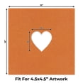 thumbnail image 2 of Basketball Texture Picture Frame Mat for 16x16 Frames - Heart Opening for 5x5 Photos - 1 Mat, 2 of 7