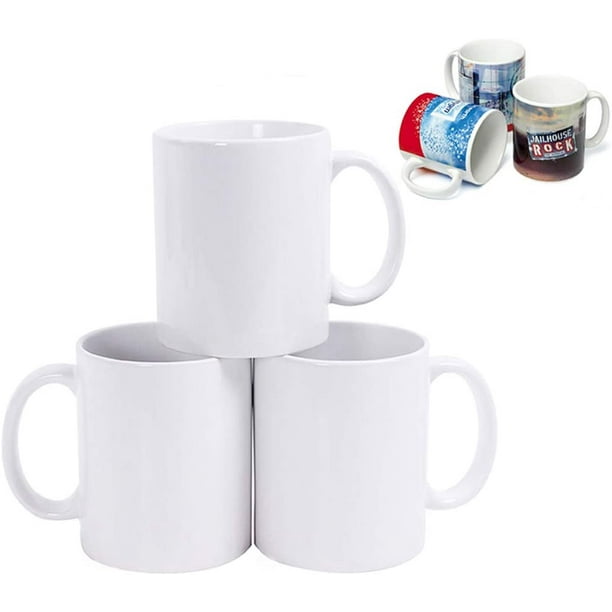 12 mugs à sublimation blancs 330ml AAA en boite, tasses imprimables, café  thé