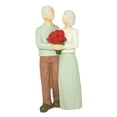 thumbnail image 3 of Estatua de pareja enamorada, mini figura, escultura, recuerdo, centro de mesa, decoración del hogar Vieja pareja de pie, 3 of 9