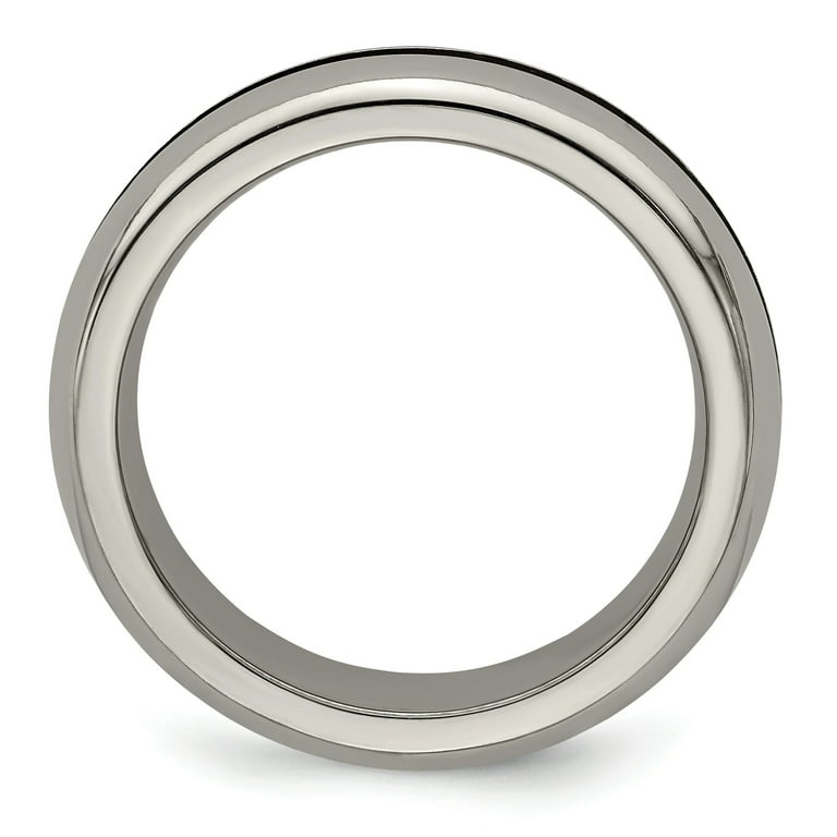 Edward Mirell Black Titanium Rainbow Anodized 6mm Band Edward Mirell Black Titanium Rainbow Anodized 6mm Band
