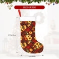 thumbnail image 4 of Salouo Red Plaid Sunflower Print Christmas Stockings,Large Xmas Stocking Set of 1 Holiday and Farmhouse Stocking for Christmas Holiday Party Decoration(17.7*11 Inch), 4 of 7
