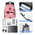 thumbnail image 4 of Pofeuu Strawberry and Ladybugs Print Laptop Backpack Travel Canvas Backpack for School Lightweight and Comfortable Backpack College Backpack Schoolbag, 4 of 6