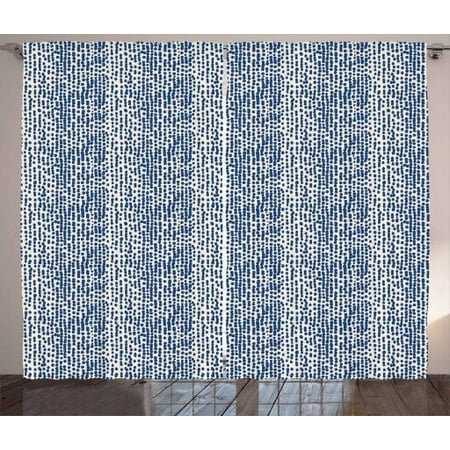 Japanese Curtains 2 Panels Set Folk Batik Pattern From Far East