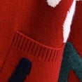 thumbnail image 6 of JIAYUE Women Knit Cardigan V‑Neck Letter Applique Long Sleeve Drop Shoulder Sweater Fashion Top for Party Wear, 6 of 9