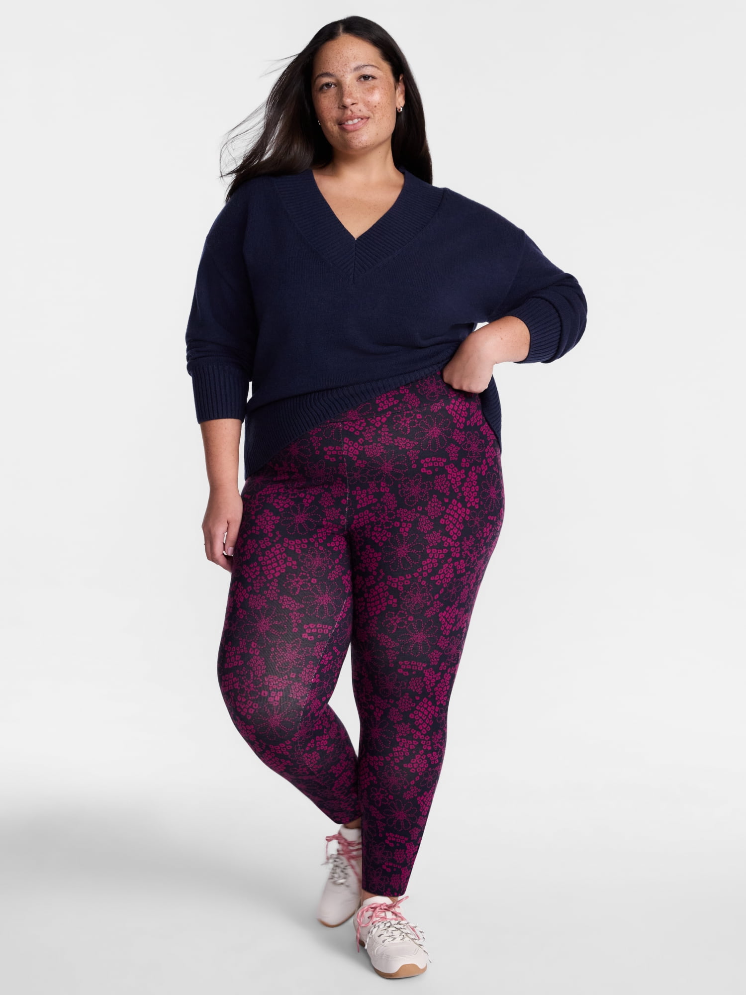 Terra & Sky Women's Plus Capri Legging, Sizes 0X-5X