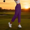 thumbnail image 6 of Wovilon Women's Stretch Travel Ankle Pants High Waisted Golf Trousers with Pockets Lightweight Quick Dry Casual Workout Bottoms for Summer Outdoor Activities, 6 of 9