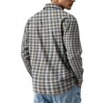 thumbnail image 7 of Mens Plaid Dress Shirts Long Sleeve Lapel Button Down Wrinkle Free Tee Casual Gingham Checkered Tops, 7 of 7