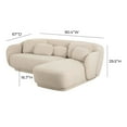 thumbnail image 3 of TOV Furniture Misty Cream Boucle Sectional - RAF, 3 of 8