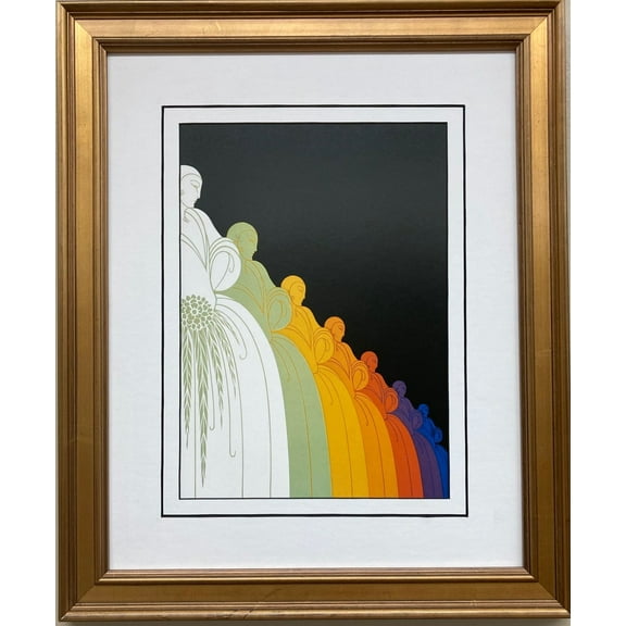 Erte "Les Jolies Dames" New CUSTOM FRAMED Print Art Deco Design Generic