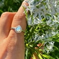 thumbnail image 4 of White Opal Teardrop Halo Ring, 4 of 11
