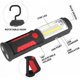 thumbnail image 4 of Luz de trabajo LED recargable con linterna LED magnética, lámpara LED COB de 2200 mAh, 650 lm, 3 W, para coche, garaje, taller, camping, bricolaje, color rojo, 4 of 5