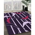 thumbnail image 3 of Ahgly Company Machine Washable Indoor Square Transitional Lavender Purple Area Rugs, 6' Square, 3 of 7