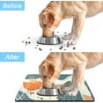 thumbnail image 6 of Dog Food Mat, 12"x20" Boho Dog Mat for Food and Water, Absorbent Dog Cat Bowl Mat Protect Floors, Cute Pet Food Mats for Dog Cat, Anti-Slip Rubber Pet Feeding Mat, Abstract Leaves Pet Placemat, 6 of 6