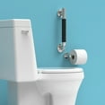 thumbnail image 4 of Ameriluck Bath Safety Grab Bar, Asymmetrical Design With Anti-slip Soft Grip, Stainless Steel Ada Compliant 500lbs Support (brushed Nickel, 12in), 4 of 8