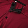 thumbnail image 5 of Chemise d'Été Décontractée à Manches Courtes pour Hommes - Ourlet Contrasté, Polyester Respirant, Haut de Mode Confortable pour Usage Extérieur et Quotidien, 5 of 5