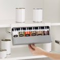 thumbnail image 4 of Estante de pared autoadhesivo para especias de cocina, organizador de almacenamiento de botellas de condimentos, debajo del estante, 4 of 4