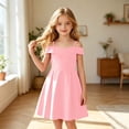 thumbnail image 2 of Bobifish Big Girls Dresses Off Shoulder Spaghetti Strap A-Line Elegant Party Dress Wedding Holiday Birthday Formal Event Special Occasion Dress, 2 of 8