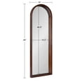 thumbnail image 6 of Kate and Laurel Hutton Transitional Arched Wall Mirror, 16 x 48, Walnut Brown, Sophisticated Wood Mirror for Wall, 6 of 8