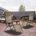 thumbnail image 6 of Outdoor Zero Gravity Chairs with Adjustable Pillow, 2 Pack, Beige, 6 of 7