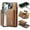 Brown, variant on Allytechgroup Wallet Case for iPhone 14, PU Leather Wallet Case with Detachable Cards Holder Kickstand Support Wireless Charging Shockproof Protective Bumper for Women Men, Black