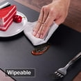 thumbnail image 5 of PVC Heat Resistant Placemats Set of 6, Waterproof Wipeable Floor Place Mats, Non-Slip Easy Clean Table Mats for Kitchen Table Decor, 12x18 Inch (Black), 5 of 6