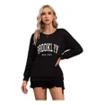 thumbnail image 1 of Sudadera Casual Para Mujer Estampada Con Cuello Redondo, 1 of 8