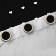 thumbnail image 4 of Manfei Cartoon Loves Pattern Blackout Curtains Set of 2 (52x84 Each),Happy Valentines Day Window Curtains,White Black Curtains and Drapes For Girls Boys,Luxury Bedroom Decor, 4 of 6