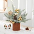 thumbnail image 2 of Christmas Tree With Lights 13.78inch Artificial Christmas Trees On Clearance Mini Christmas Tree Desktop Christmas Tree With LED String Lights for Home Office Party Christmas Decoration, 2 of 4