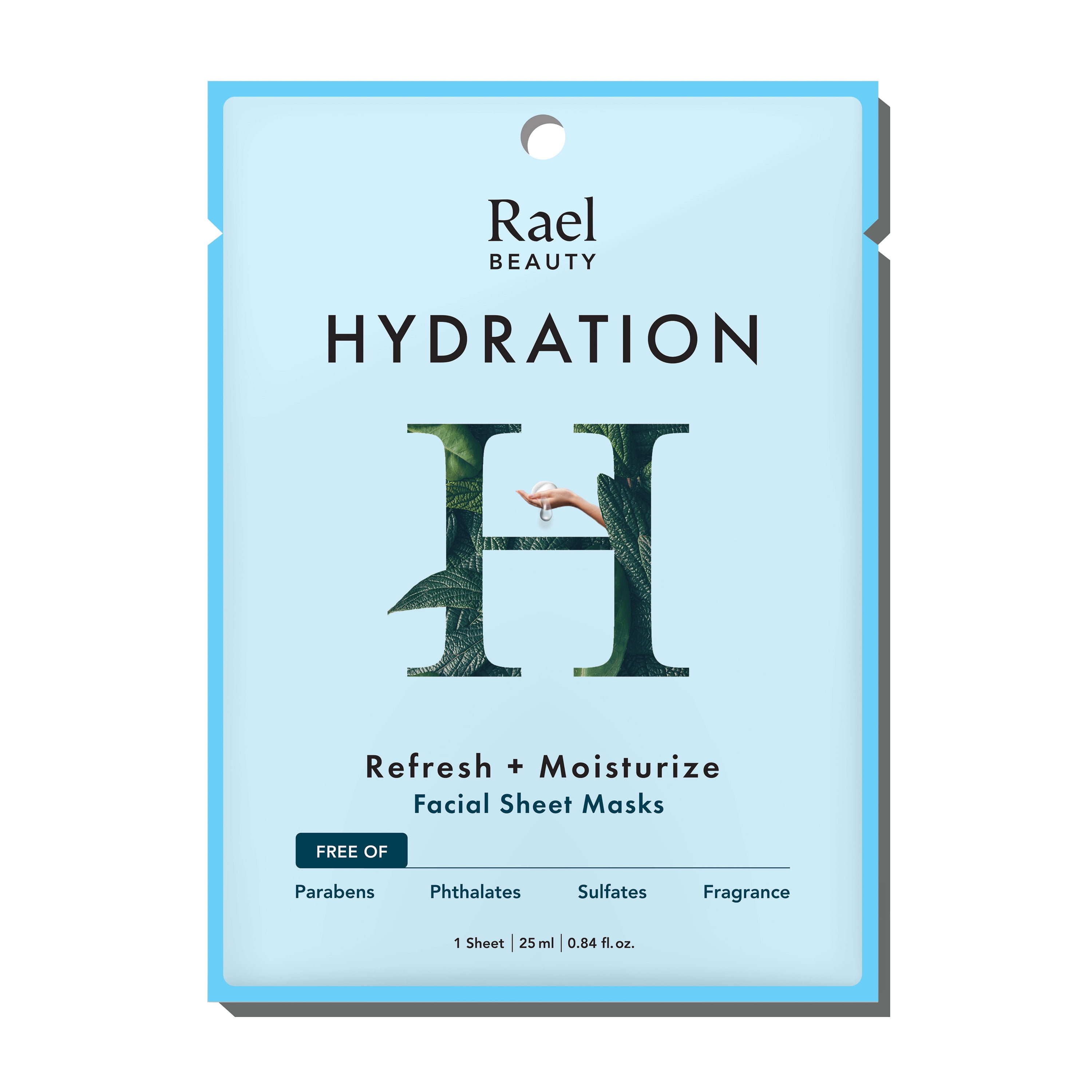Rael Beauty Hydration Facial Sheet Mask for Dry Skin, Refresh and