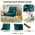 thumbnail image 6 of SEYNAR Modern Velvet Dining Chairs Set of 2, Tufted Back Accent Chair for Living Room,Teal, 6 of 6