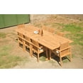 thumbnail image 6 of Grade-A Teak Dining Set: 8 Seater 9 Pc: 118" Mas Rectangle Trestle Leg Table And 8 Clipper Stacking Arm Chairs Outdoor Patio WholesaleTeak #51CP2509, 6 of 6