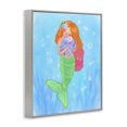 thumbnail image 3 of Stupell Industries Sweet Mermaid Love Gray Framed Giclee Art, design by Stephanie Sanchez, 14 x 11, 3 of 8
