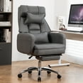 thumbnail image 2 of Executive Office Chair, Big and Tall Office Chair with Foot Rest Reclining Leather Chair High Back Lumbar Support Ergonomic Office Chair with Padded Armrests, 2 of 11