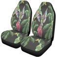 thumbnail image 2 of ABPHQTO Juego de 2 fundas para asientos de coche, palmeras, hojas de plátano, pájaros exóticos, loros, colibrí, Tropical, Universal, Protector de asientos delanteros para coche, 2 of 4