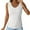 White, variant on Olyvenn Tank Top with Built in Bra for Women Casual Summer Sleeveless Tops Slim Fitted V Neck Ruched Cami Shirts Gray S