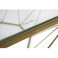 thumbnail image 6 of LeisureMod Malibu Large Modern Octagon Glass Top Coffee Table with Gold Chrome Base – Stylish and Durable Contemporary Living Room Furniture, 6 of 7