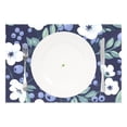 thumbnail image 2 of Blueberries Flowers Leaves Floral 12×18 inch Placemats Heat Resistant Washable Foldable Rectangular Placemats Set Decoration Indoor Outdoor for Kitchen Dining Table 6PCs, 2 of 8