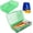 Green, variant on Bxaolu Pencil Box, Large Capacity Clear Pencil Case, 1 Pack Hard Pencil Case, Clear Crayon Box with Snap-tight Lid, Stackable Design, Plastic Storage Box for Home Office Supplies, Purple