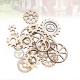 thumbnail image 3 of 100 Pcs Painting Graffiti Slices Wooden Wheels Gear Wheels Woods Chips Gear Wheel Gift Tags Gear Rustic Pendant, 3 of 4