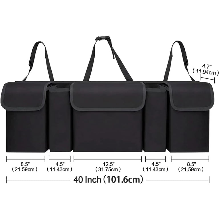 Snuopfy Car Trunk Organizer with 5 Hanging Pockets photo 3