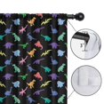 thumbnail image 4 of Blackout Kids Curtains,Black Colorful Dinosaurs Silhouettes Pattern Childrens Insulated Curtains Set Of 2,Bedroom Essentials,Toddler Room Decor 42"x54", 4 of 5