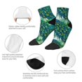 thumbnail image 5 of Fuzoiu Peacock And Flowers Print Adult Socks, Crew Moisture-wicking Socks, Unisex Cushion Crew Socks,Casual Sports Ankle Socks, 5 of 7