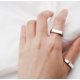 thumbnail image 1 of New ins style couple ring, stainless steel simple fashion titanium steel ring, minimalist and beautiful flat ring, 1 of 1